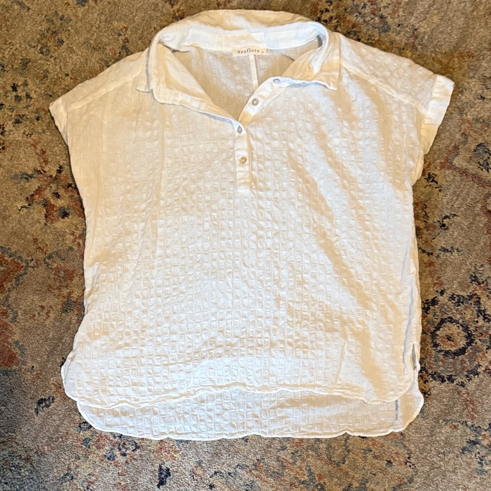 Neuflora Off-White Textured Women's Blouse